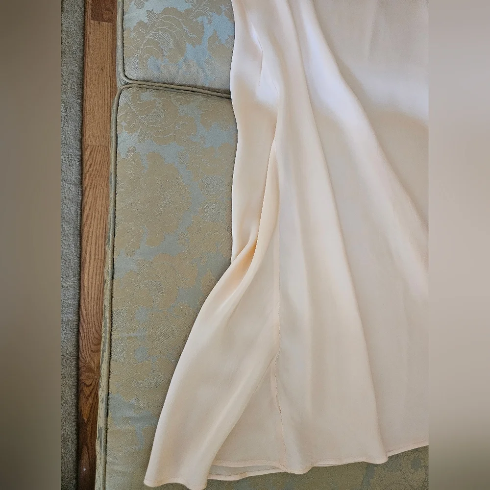 NWT Jen's Pirate Booty Lace Silky Maxi Dress In Peach - Picture 9 of 16